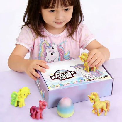 6 Pack Hatching Growing Unicorn Eggs Rainbow Colorful Eggs